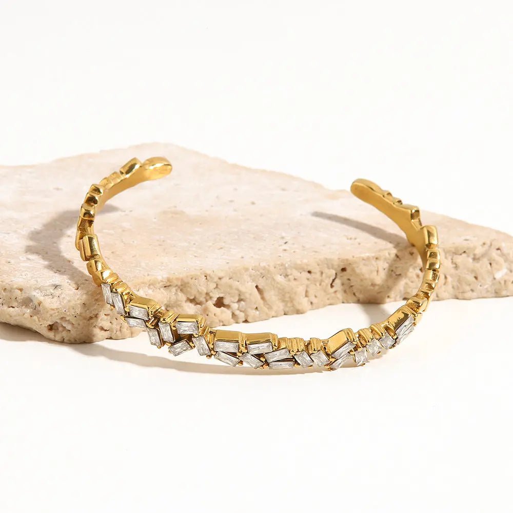 Viva Trend | Elegante vergoldete Goldarmband mit Zirkonia