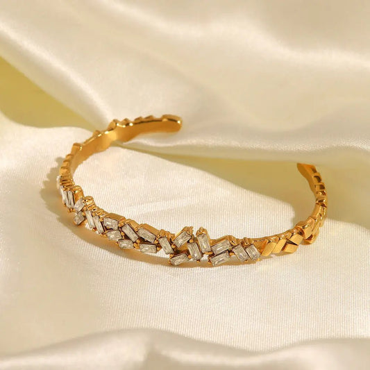 Viva Trend | Elegante vergoldete Goldarmband mit Zirkonia