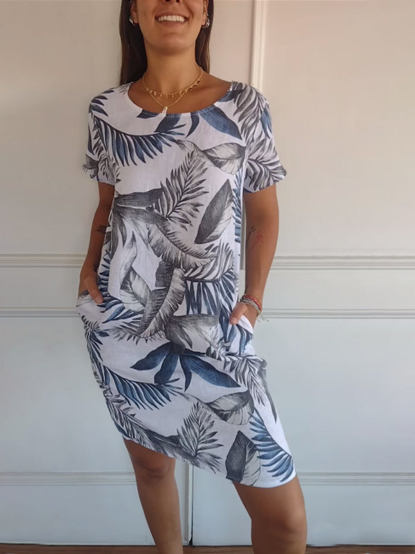 Annelinne | Bequemes Kleid mit Rundhalsausschnitt