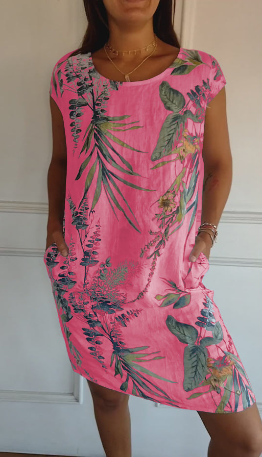 Annelinne | Bequemes Kleid mit Rundhalsausschnitt