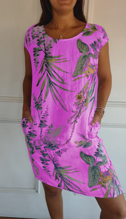 Annelinne | Bequemes Kleid mit Rundhalsausschnitt