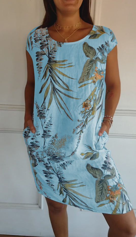 Annelinne | Bequemes Kleid mit Rundhalsausschnitt