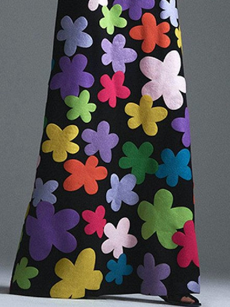 Camila | Elegantes Blumenkleid mit Rundhalsausschnitt