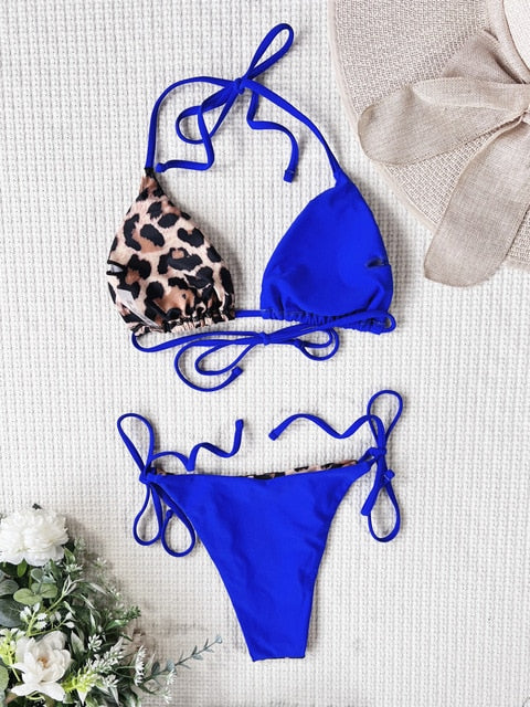 Joanna | Zweiteiliges Bikini-Set mit Leopardenmuster