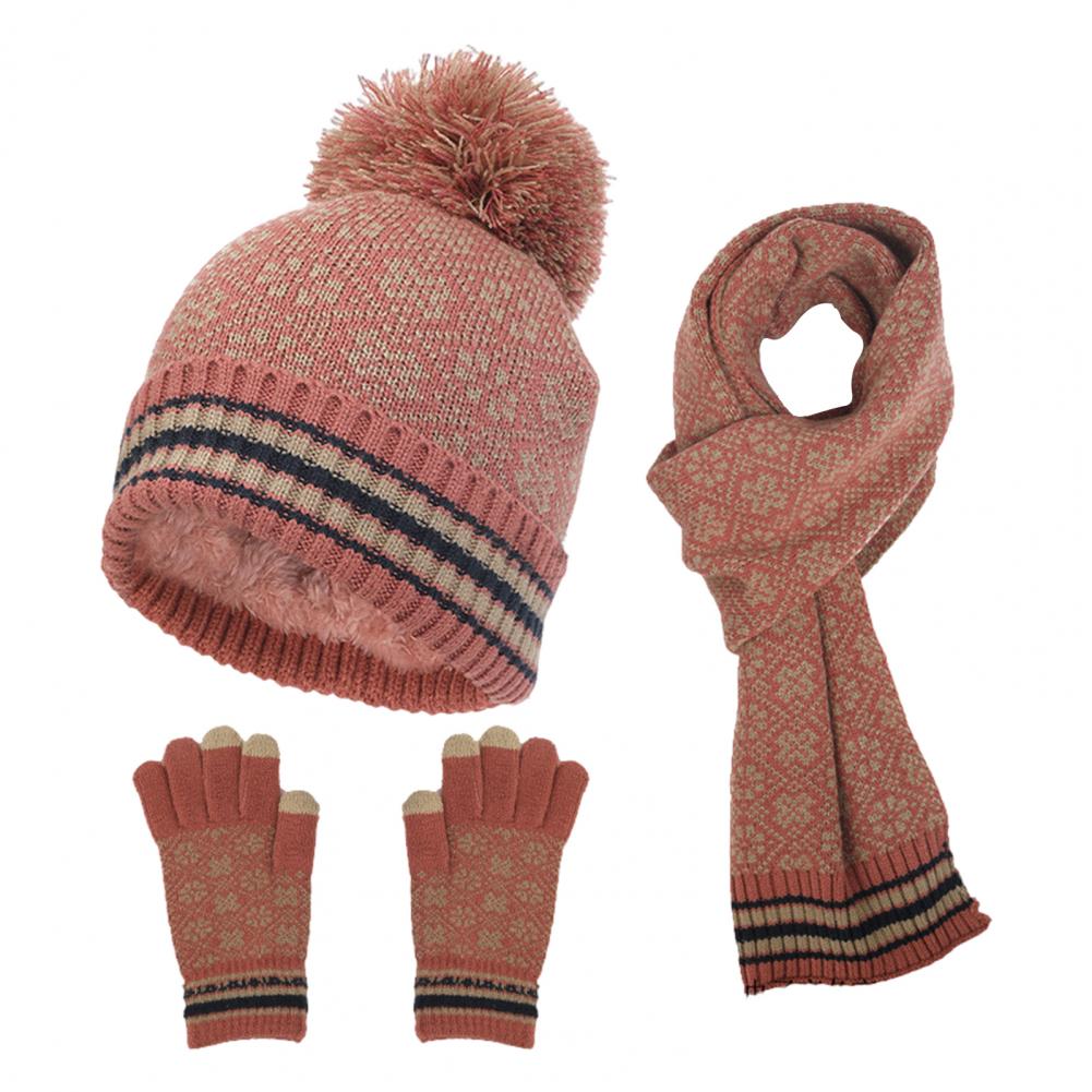 Viva Trend|  Lässiges Herbst Winter 4-teiliges Warmes Strickset für Frauen