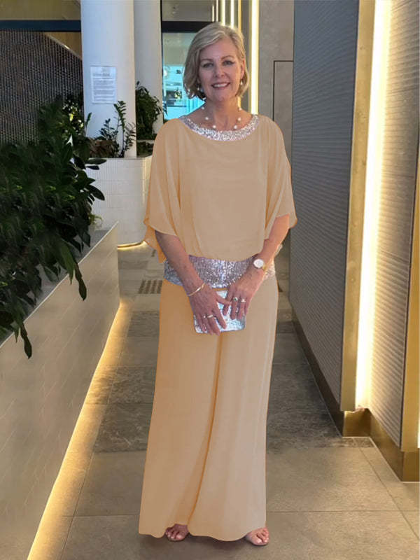 Alexa | Elegantes zweiteiliges Colorblock-Set mit Pailletten