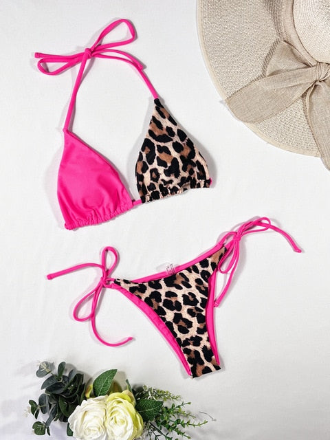 Joanna | Zweiteiliges Bikini-Set mit Leopardenmuster