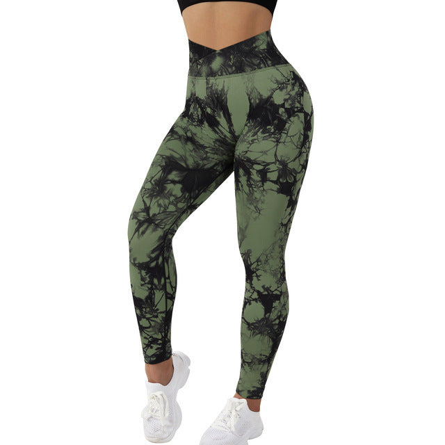 Viva Trend | Langlebige nahtlose Tie Dye Leggings Frauen Yoga-Hosen