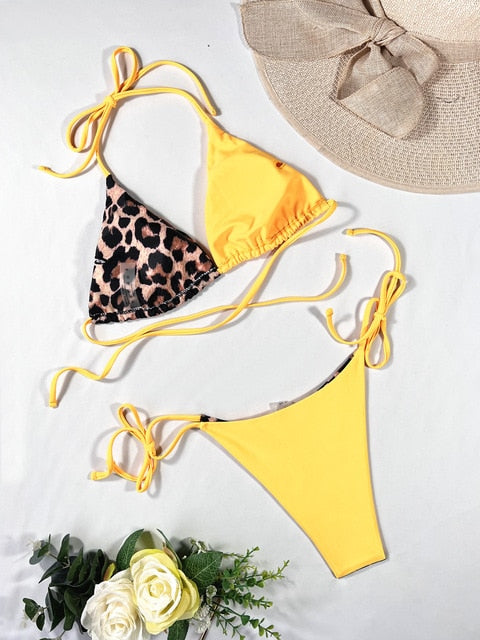 Joanna | Zweiteiliges Bikini-Set mit Leopardenmuster