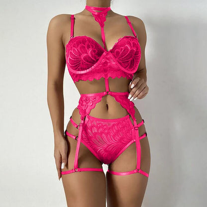 Viva Trend | Exquisite Strapse Pailletten Silber Seide Dessous