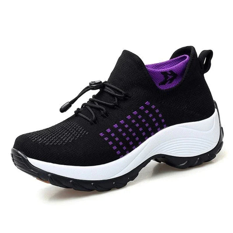 Viva Trend - Atmungsaktive Slip-On-Sportschuhe zum Gehen für Damen | Leichte Slip-On-Wander-Sneaker aus Mesh für Damen