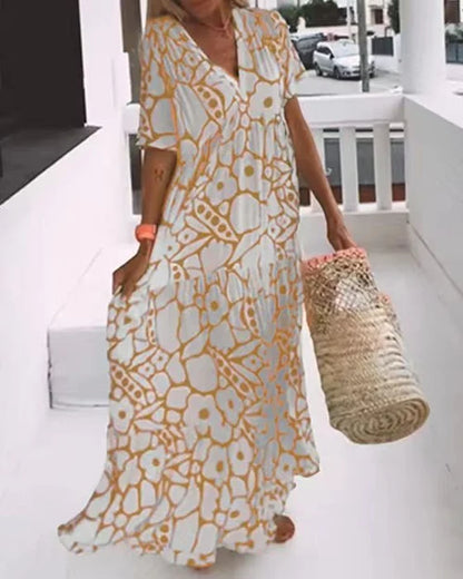 BLISS | KURZÄRMELIGES SOMMERKLEID MIT DRUCK