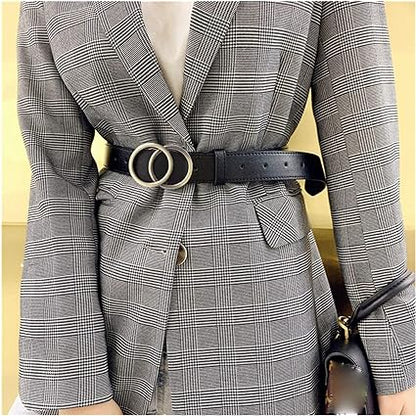 Viva Trend| Beltona - Damen-Ledergürtel mit O-Ring-Schnalle