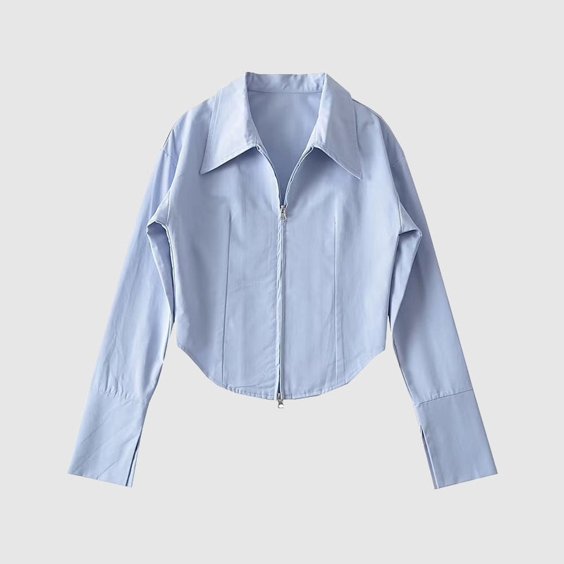 Amelie Fleur Zip Up Shirt