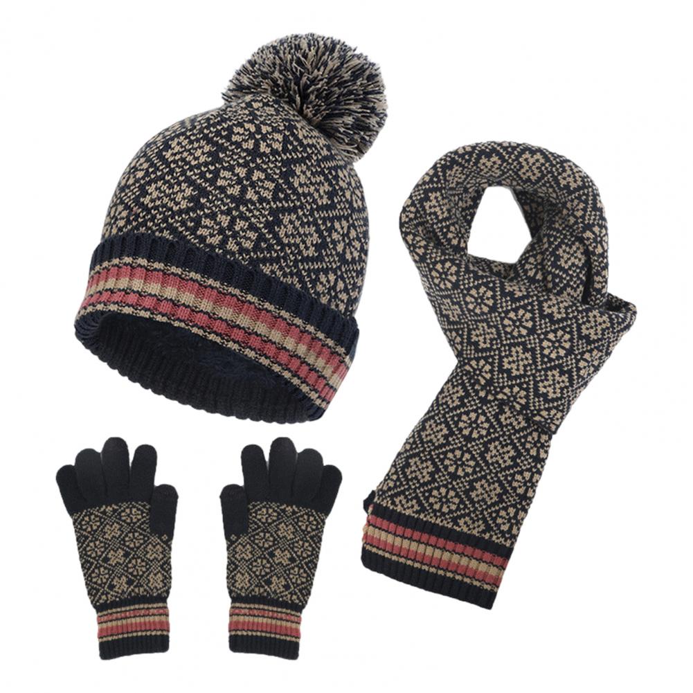 Viva Trend|  Lässiges Herbst Winter 4-teiliges Warmes Strickset für Frauen