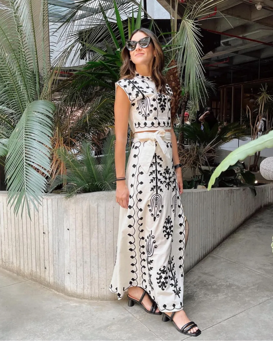 Elvira | Crop-Top und Rock-Set im Bohemian-Stil