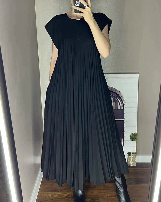 FERN | Ärmelloses Faltenkleid