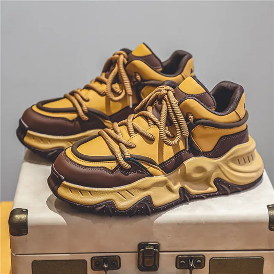 Viva Trend | Trendige Zweifarbige Sneaker mit Robuster Sohle