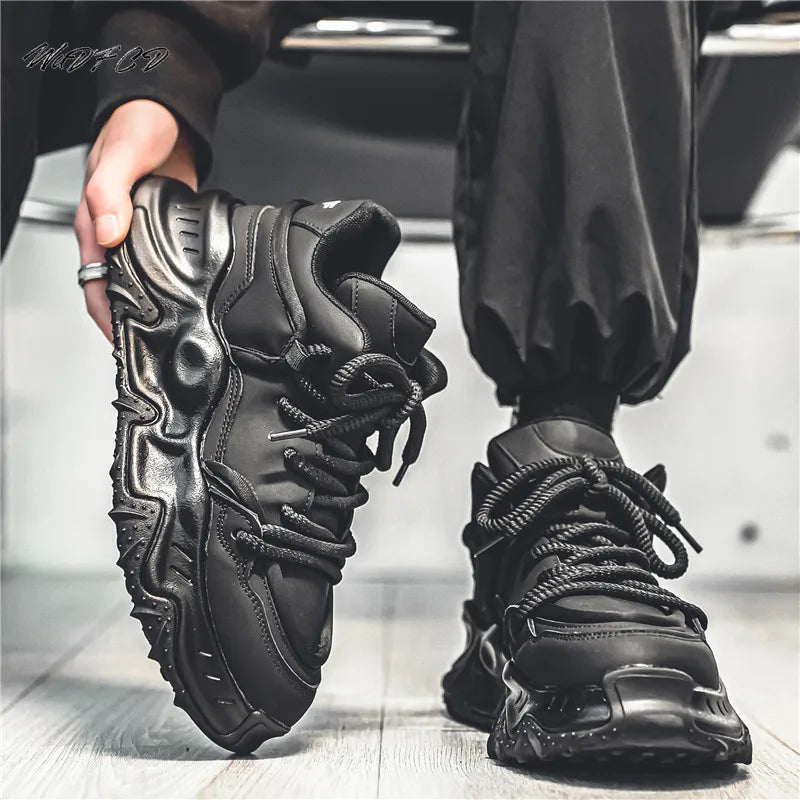 Viva Trend | Trendige Zweifarbige Sneaker mit Robuster Sohle