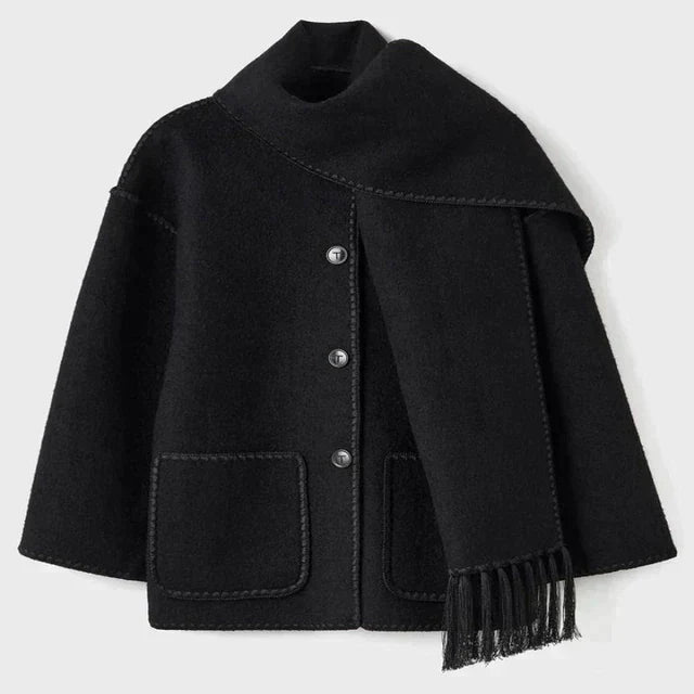 Viva Trend - Damen Wollschal Quastenjacke