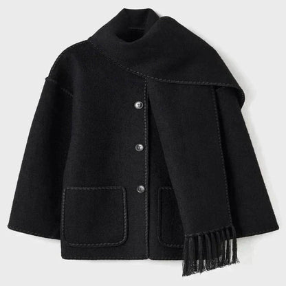 Viva Trend - Damen Wollschal Quastenjacke