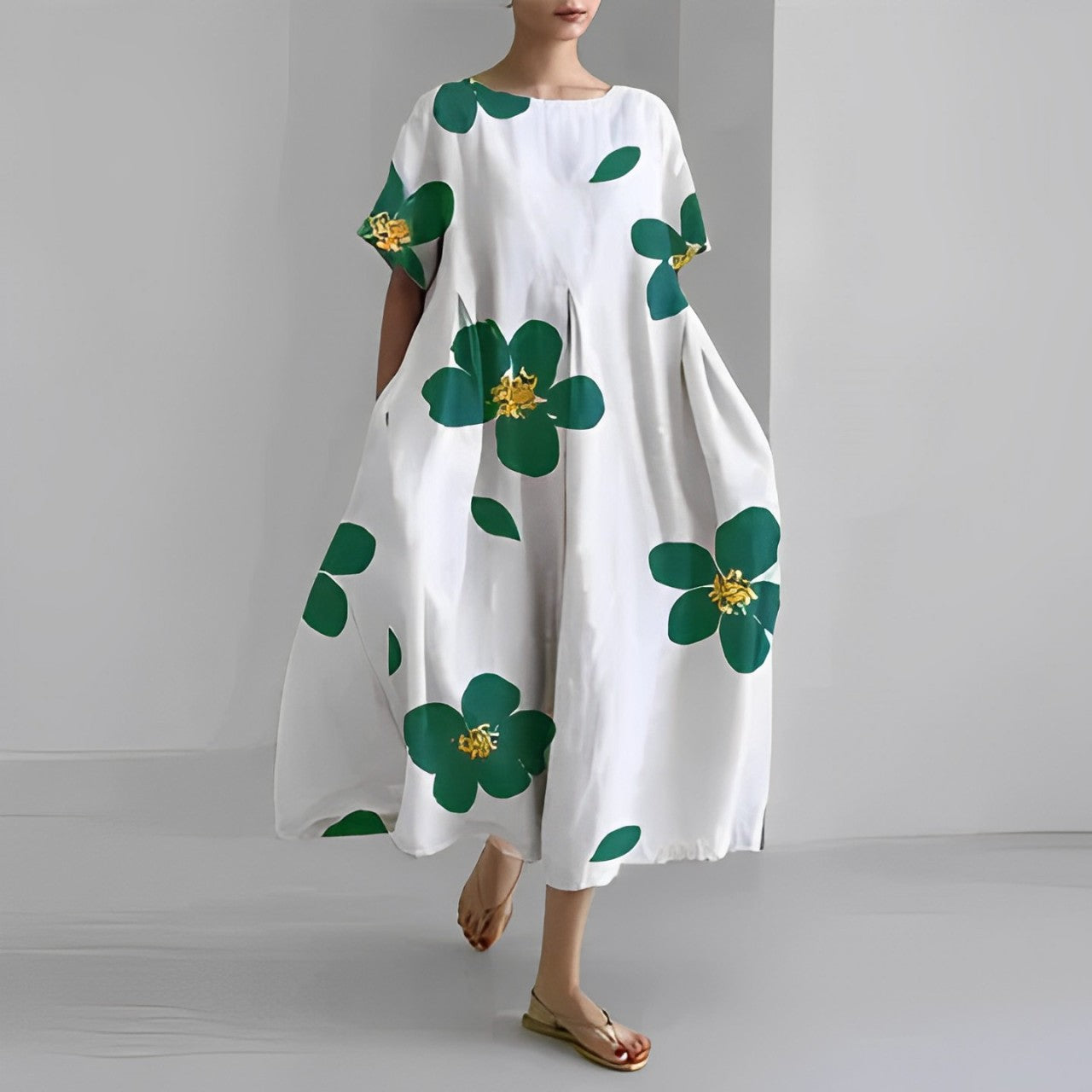 Rosa | Boho-Blumenkleid - Frühling
