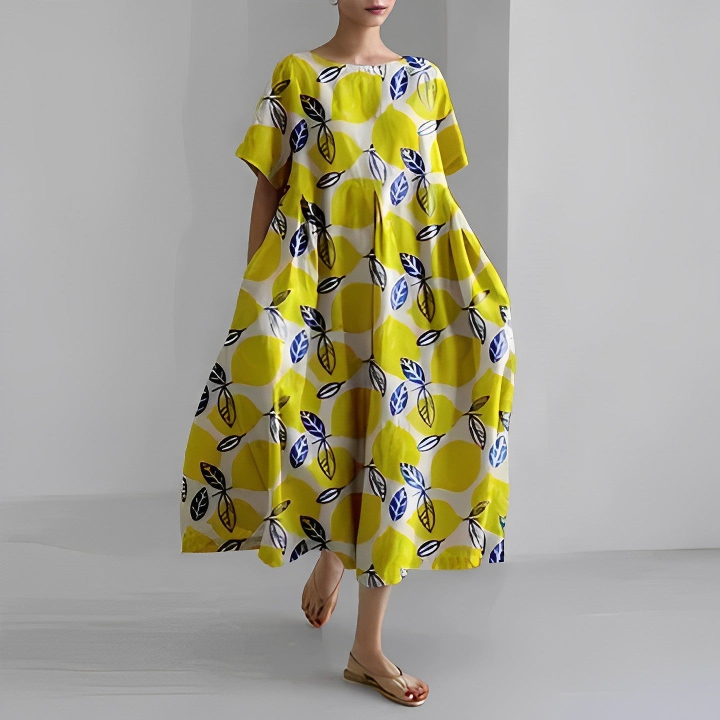 Rosa | Boho-Blumenkleid - Frühling
