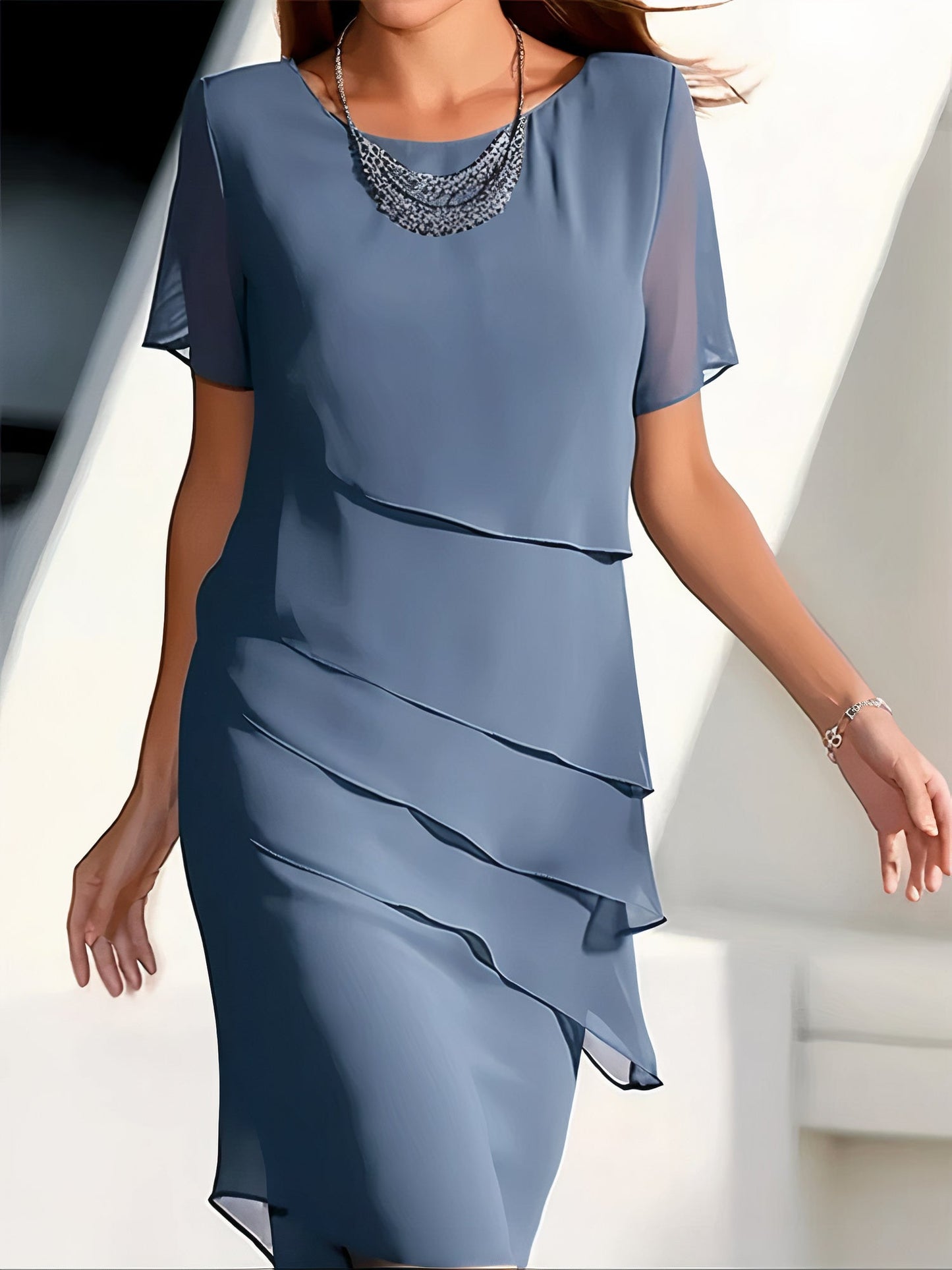 Daria | Plissiertes Chiffonkleid - Bequem - Hochwertig - Langlebig