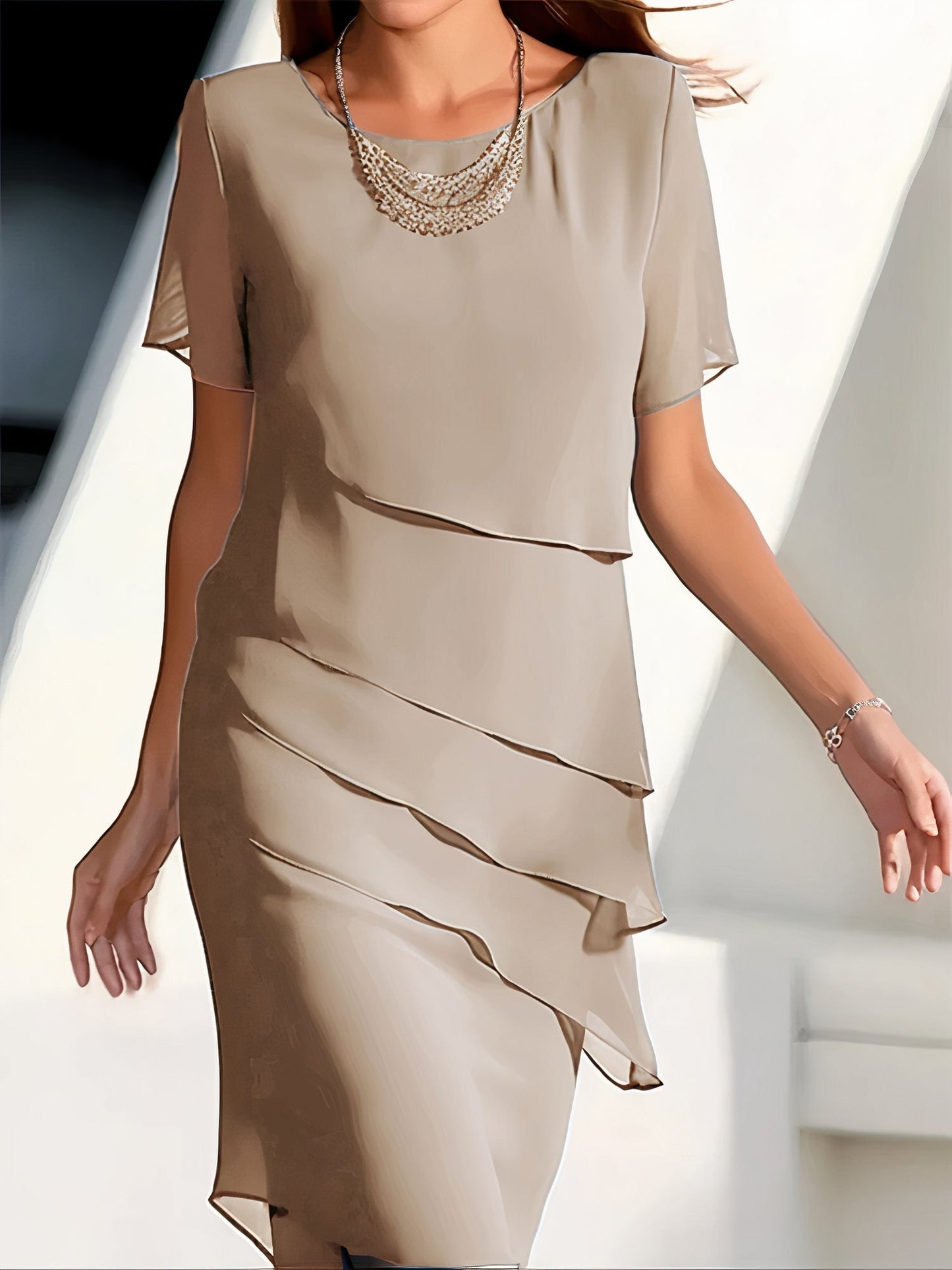 Daria | Plissiertes Chiffonkleid - Bequem - Hochwertig - Langlebig