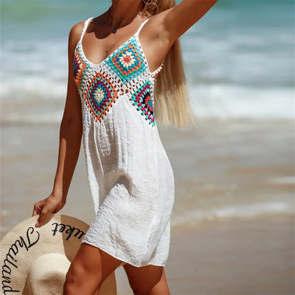 Viva Trend | Strandkleid mit buntem Stickerei