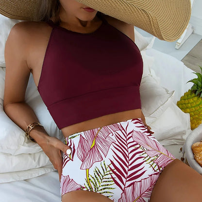 Bikini-Set mit hoher Taille
