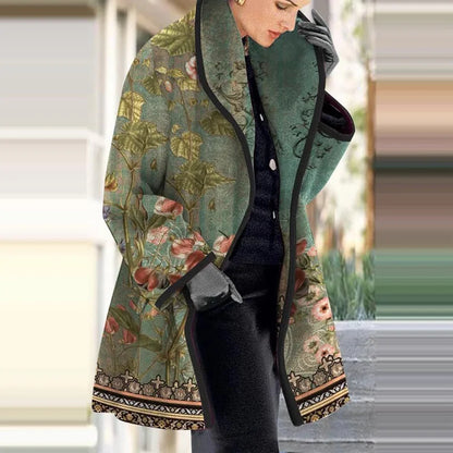 Viva Trend - Damen Blumenjacquard-Kimono-Mantel für elegantes Layering