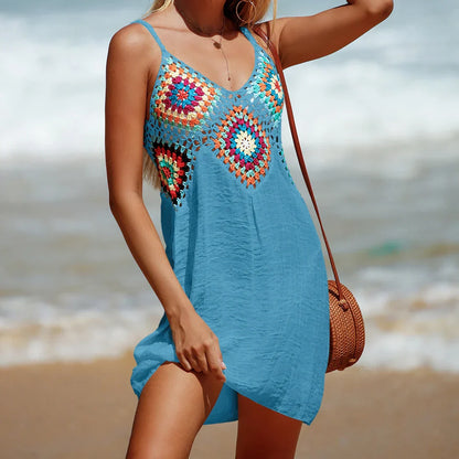 Viva Trend | Strandkleid mit buntem Stickerei