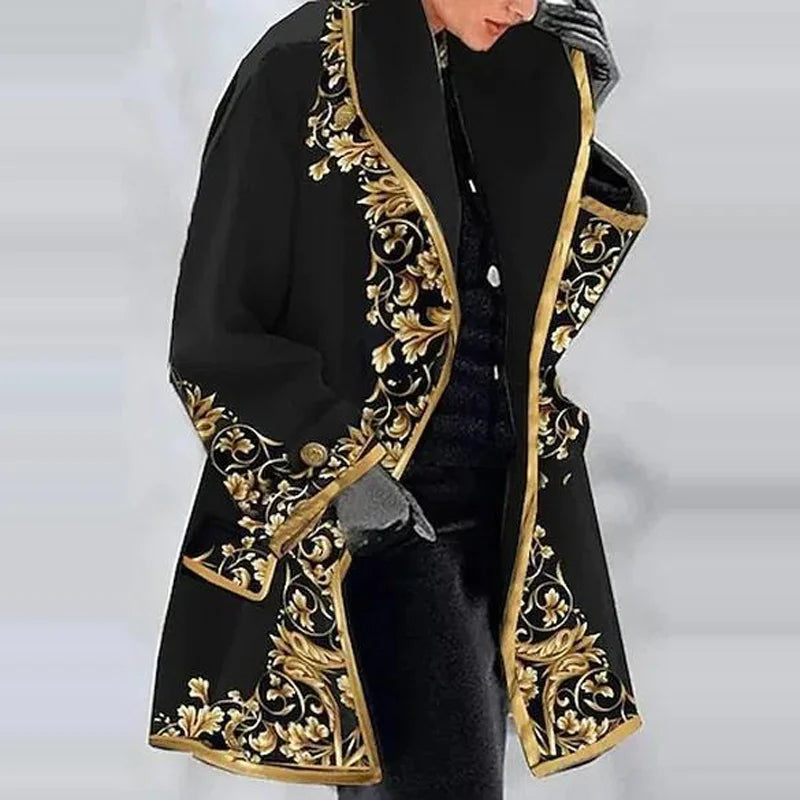 Viva Trend - Damen Blumenjacquard-Kimono-Mantel für elegantes Layering
