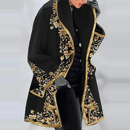 Viva Trend - Damen Blumenjacquard-Kimono-Mantel für elegantes Layering