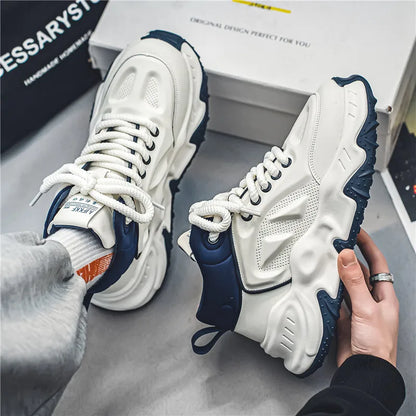 Viva Trend | Trendige Zweifarbige Sneaker mit Robuster Sohle