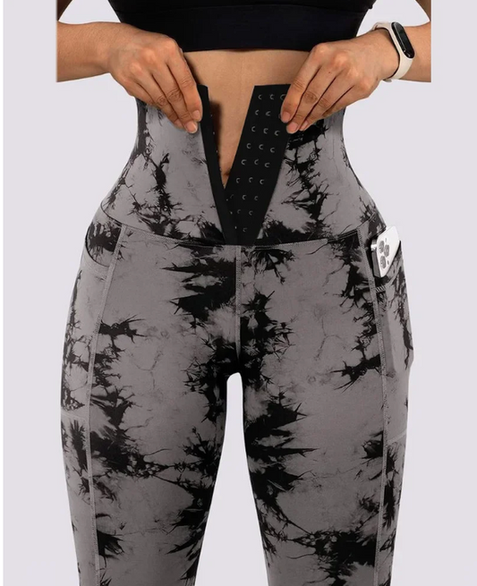 Viva Trend | hohe Taille Sportleggings mit Reißverschluss