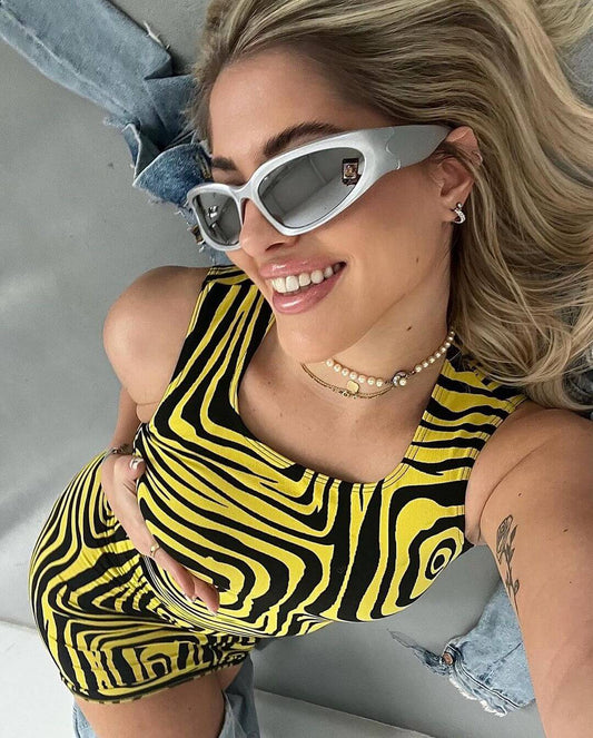 Viva Trend|  Sonnenbrille Retro Sport Stil | Vintage Sporty Womens Sunglasses