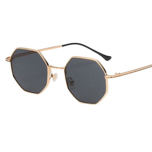 Viva Trend|  Geld Sonnenbrille - Sommer - Metall Vieleckig