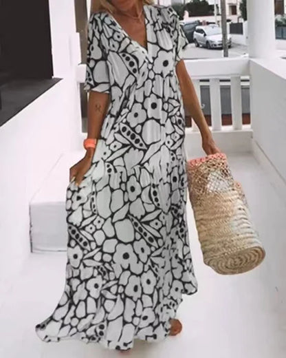 BLISS | KURZÄRMELIGES SOMMERKLEID MIT DRUCK