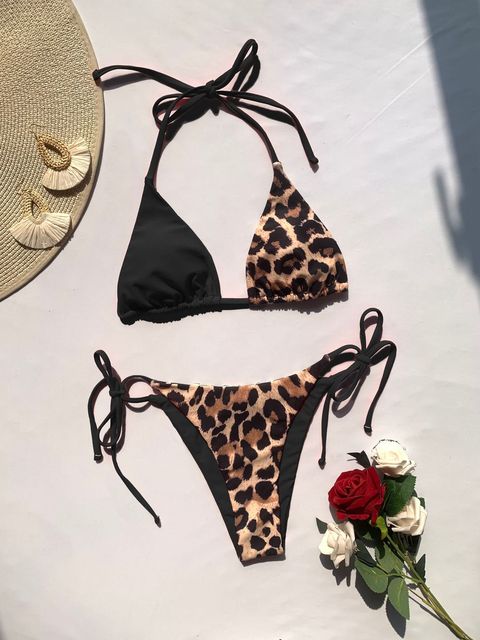 Joanna | Zweiteiliges Bikini-Set mit Leopardenmuster