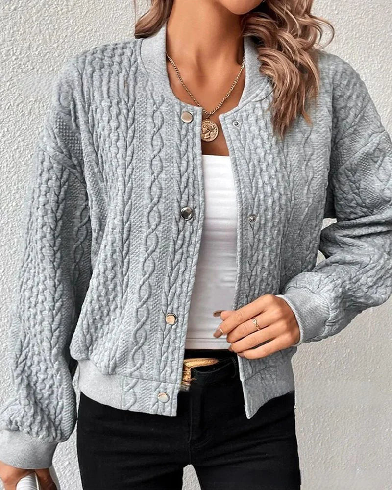 Bella | Solide Strickjacke mit Knopfleiste