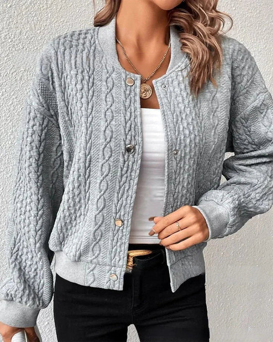 Bella | Solide Strickjacke mit Knopfleiste