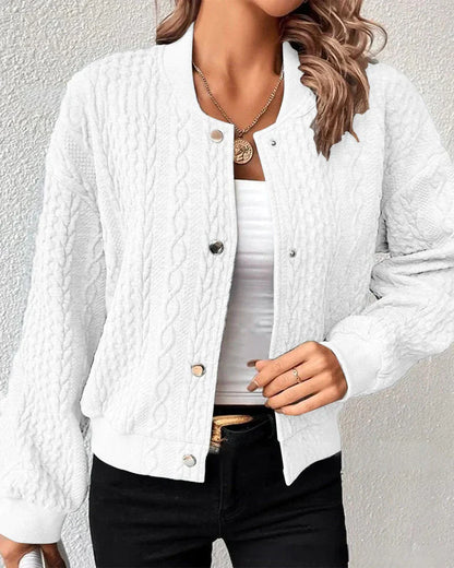 Bella | Solide Strickjacke mit Knopfleiste