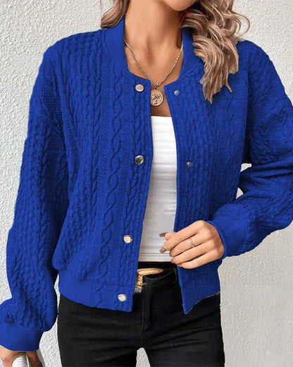Bella | Solide Strickjacke mit Knopfleiste