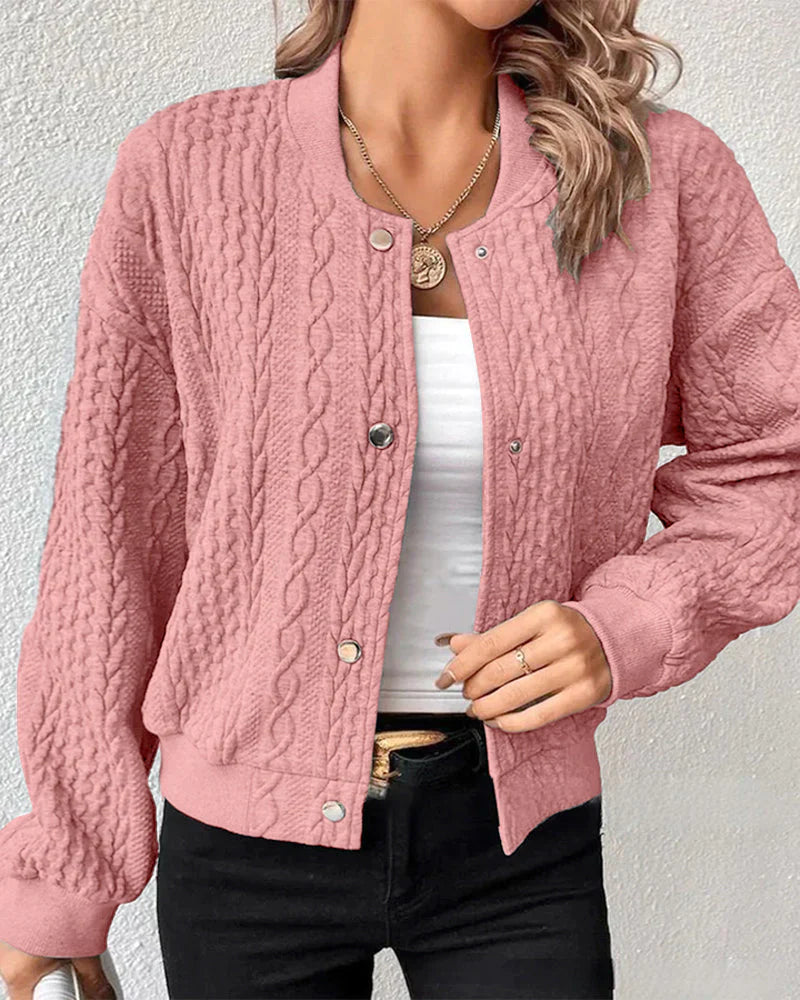 Bella | Solide Strickjacke mit Knopfleiste