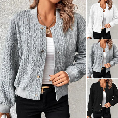Bella | Solide Strickjacke mit Knopfleiste
