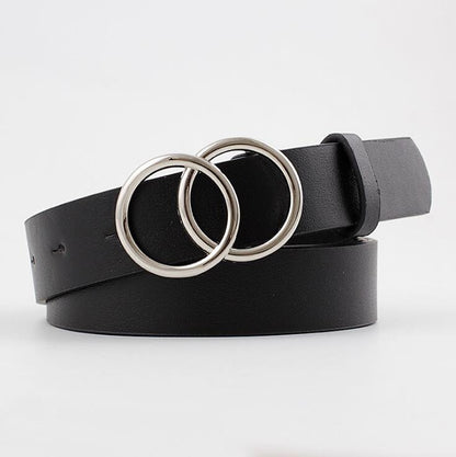 Viva Trend| Beltona - Damen-Ledergürtel mit O-Ring-Schnalle