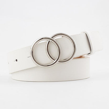 Viva Trend| Beltona - Damen-Ledergürtel mit O-Ring-Schnalle