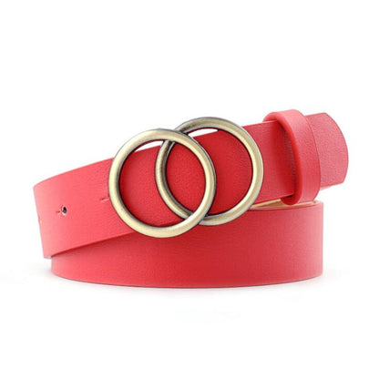 Viva Trend| Beltona - Damen-Ledergürtel mit O-Ring-Schnalle